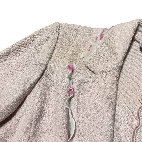 St. John Basics Santana Knit Blazer Jacket Women’s Size 10 in Light Pink - Picture 4 of 8